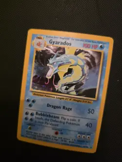 Pokemon Cards Gyarados 6/102 Base Set Unlimited Holo WOTC Rare LP - Image 3