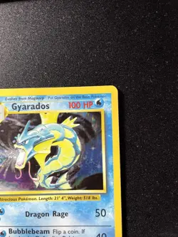 GYARADOS 6/102 HOLO RARE BASE SET UNLIMITED POKEMON HEAVILY PLAYED - Image 3