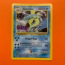 Gyarados Holo Rare MP 6/102 Base Set Pokemon Card 006/102 Vintage WOTC - Image 2