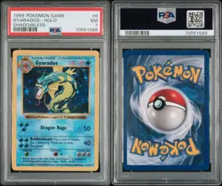 1999 Pokemon TCG Base Set Shadowless Gyarados Holo 6/102 PSA 7 NM Near Mint - Image 3