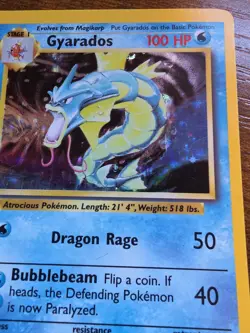 Pokemon TCG Gyarados Base Set 6/102 Holo 1999-2000 Wizards Base Set Copyright... - Image 3