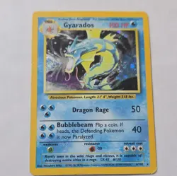 Pokemon TCG Gyarados Holo Card Base Set 6/102 - Image 1