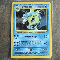 Pokemon TCG - Gyarados 6/102 - Base Set - Holo Rare (MP) - Image 1