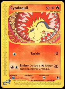 Cyndaquil 105/165 Expedition Non Holo Pokemon Card Near Mint-2 - Image 1