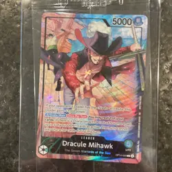 PSA Magazine Promo - One Piece Dracule Mihawk Leader Card OP14-020 Sealed - Image 1