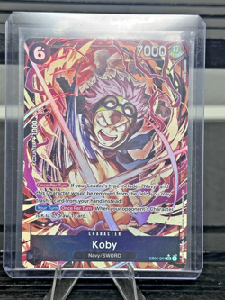 Bandai One Piece CCG Koby EB04-044 SR Alt Art Holo Character Card English - Image 1