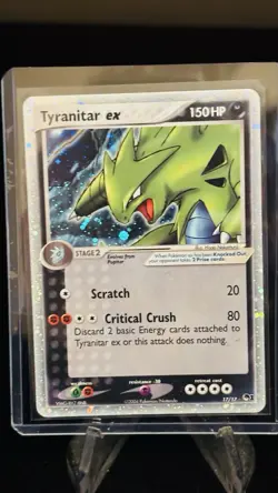 Pokemon TCG Tyranitar EX 17/17 Pop Series 1 Ultra Rare Holo Card #17/17 - Image 1