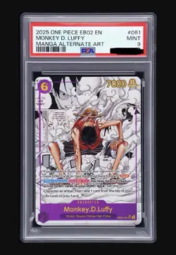 2025 One Piece EB02 EN Manga Alternate Art #061 Monkey D Luffy PSA 9 MINT - Image 1