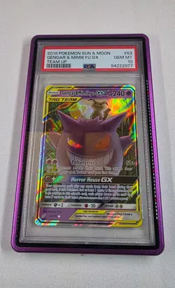 Pokemon TCG Gengar & Mimikyu GX 53/181 S&M Team Up Tag Team PSA 10 - Image 3