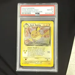2002 Pokemon Legendary Collection Dark Raichu Holo #7/110 PSA 8 - Image 1
