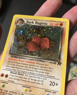 2000 Pokemon Card Dark Dugtrio Holo Rare Team Rocket 6/82 LP Swirl Vintage Wotc - Image 4