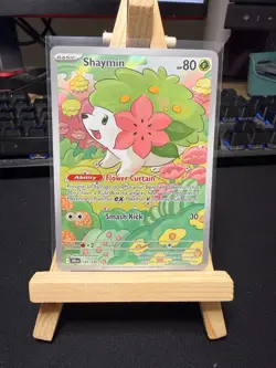 Pokemon TCG Shaymin 185/182 Illustration Rare – S&V Destined Rivals Set – NM - Image 1