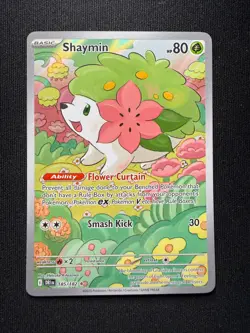 Pokemon TCG Shaymin 185/182 Illustration Rare – S&V Destined Rivals Set – NM - Image 2