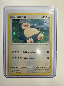 Pokemon Snorlax SWSH032 Black Star Promo Holo Rare Card TCG LP #1 - Image 1