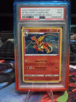 Pokemon Special Delivery Charizard SWSH075 Sword & Shield Promo Holo Card PSA 9 - Image 1