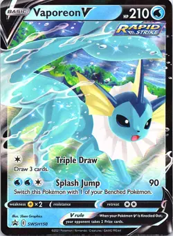 Vaporeon V Holo Promo SWSH: Sword & Shield Promo Cards SWSH150 NM - Image 1