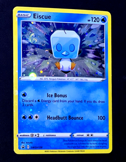 2021 Pokemon EISCUE Black Star Promo COSMOS HOLO Bleed Error Card #SWSH128 SWIRL - Image 4