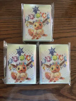 3x Pokemon TCG Prismatic Evolutions ETB Eevee Card Sleeves - NEW - Image 1