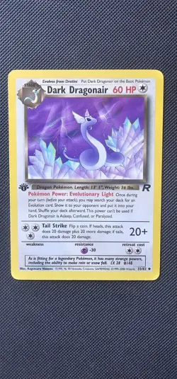 Pokemon TCG Dark Dragonair 1st Edition Team Rocket 33/82 Non Holo - Image 1