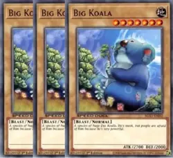 Yugioh - Big Koala x 3 - 1st Edition NM - Plus Free Holographic Card - Image 1