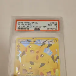 Pokemon 2016 XY Generations Radiant Collection Pikachu Full Art RC29 PSA 8 NM-MT - Image 2