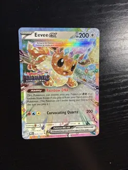 Pokemon TCG Eevee EX Holo Prismatic Evolutions 075/131 Promo Stamped - Image 3