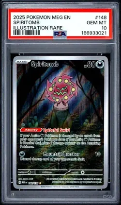 Pokemon Spiritomb 148/132 ME01 Mega Evolution Illustration Rare Holo PSA 10 - Image 1