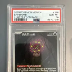 Pokemon TCG Spiritomb 148/132 ME01 Mega Evolution Illus Rare Holo PSA 10 - Image 2
