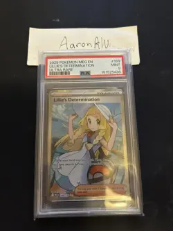 Pokemon Lillie's Determination 169/132 Me01 Mega Evolution Ultra Rare Holo PSA 9 - Image 1