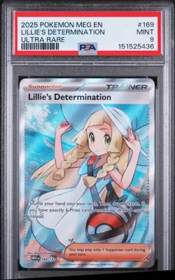 Pokemon Lillie's Determination 169/132 Me01 Mega Evolution Ultra Rare Holo PSA 9 - Image 3