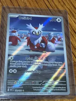 Pokemon TCG Delibird - 152/132 Holo ME01: Mega Evolution Illustration Rare - Image 1