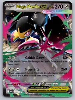 Mega Mawile ex 094/132 Double Rare Mega Evolution Pokemon Holo Near Mint - Image 1
