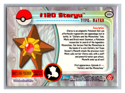 TOPPS POKEMON - STARYU #120 TV ANIMATION EDITION 2000 MP - Image 2