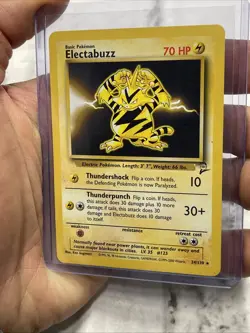 2000 Pokemon TCG Electabuzz 24/130 Base Set 2 Non Holo Rare Card Vintage LP+ Vtg - Image 2