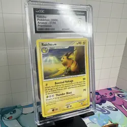 CGC 9 MINT Raichu 27/99 PreRelease Platinum Arceus PROMO Pokemon Card - Image 2