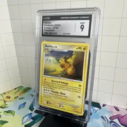 CGC 9 MINT Raichu 27/99 PreRelease Platinum Arceus PROMO Pokemon Card - Image 3