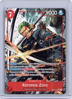 One Piece Roronoa Zoro EB04-007 SR Alt Art Parallel EB04 English NM Pack Fresh - Image 1