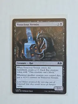 Voracious Vermin - Wilds of Eldraine - LP - MTG Magic - Common - Creature - Image 1