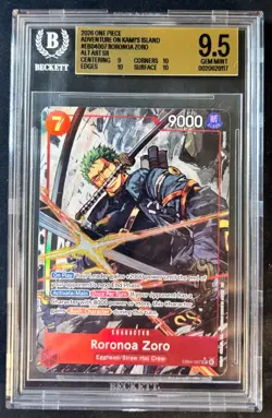2026 One Piece OP15-EB04 EN #007 Roronoa Zoro Alternate Art BGS 9.5 GEM MINT - Image 1