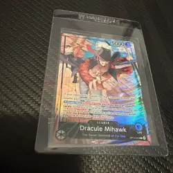 Dracule Mihawk OP14-020 Foil Holo One Piece PSA Promo New In Sealed Packaging - Image 1