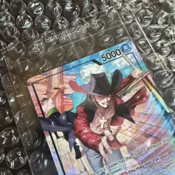 PSA Magazine Dracule Mihawk OP14-020 Holo One Piece Foil Sealed Promo - Image 3