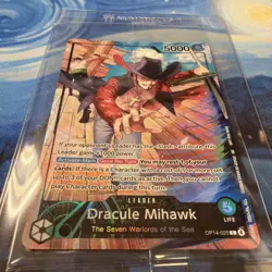 PSA Magazine Dracule Mihawk OP14-020 Holo One Piece Foil Sealed Promo - Image 3