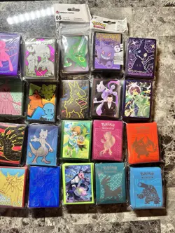 Pokemon Card ETB Sleeves Lot Of 74 Sealed Packs - New - Image 5
