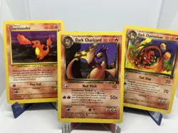 Dark Charizard 21/82 - Dark Charmeleon & Charmander - Non Holo Pokemon Card TCG - Image 1