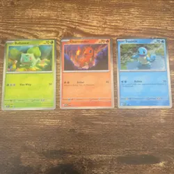 Bulbasaur 046, Charmander 047, Squirtle 048 SVP Promo Set - Pokemon Cards 151 NM - Image 1