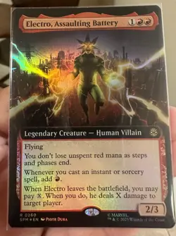 Electro, Assaulting Battery (Extended Art) Marvel's Spider-Man Foil - Image 1