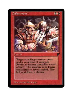 MTG Disharmony SP/NM- Legends Magic the Gathering ~ Free Shipping ~ - Image 1