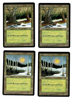 MTG Magic the Gathering 4x (NM) Forest Lands Ice Age Wizards of the Coast - Image 1