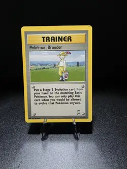 Pokemon Breeder Rare Base Set 2 105/130 Non-Holo Card - Image 1