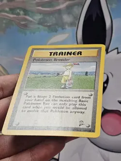 Pokemon Trainer Pokemon Breeder Card 105/130 Base Set 2 Rare Vintage 1999 WOTC - Image 3